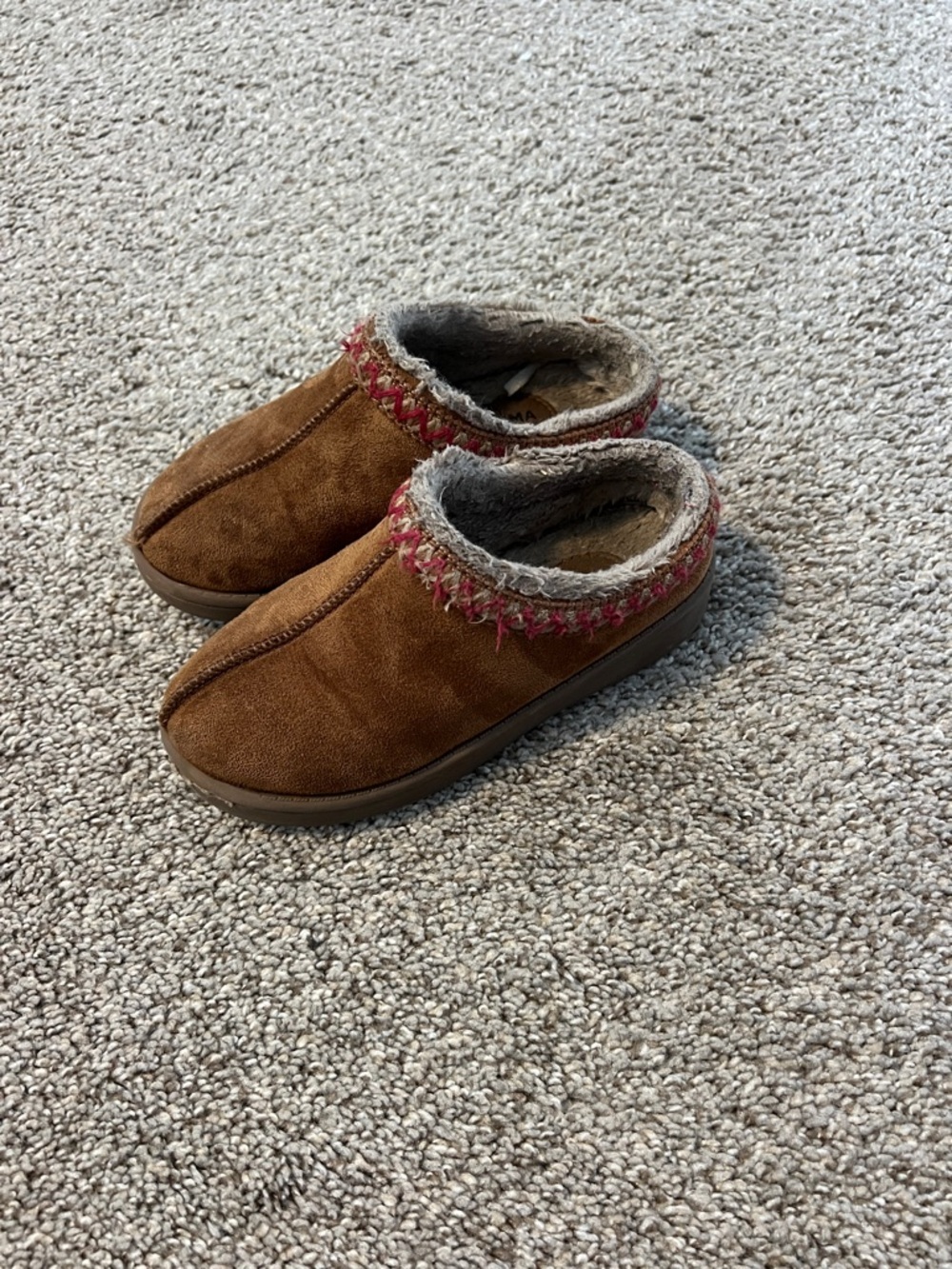 Sonoma Brown Kids Slip-On Fuzzy Lined Shoes